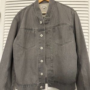 13 Bonaparte-Gray Denim False Collar Jacket- Size Large